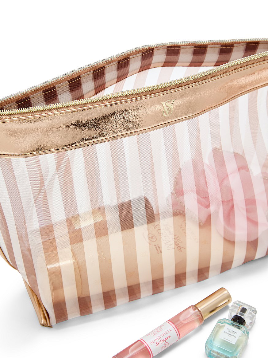 Buy Bronze Wristlet Beauty Pouch, Multicolored - Order Cosmetic