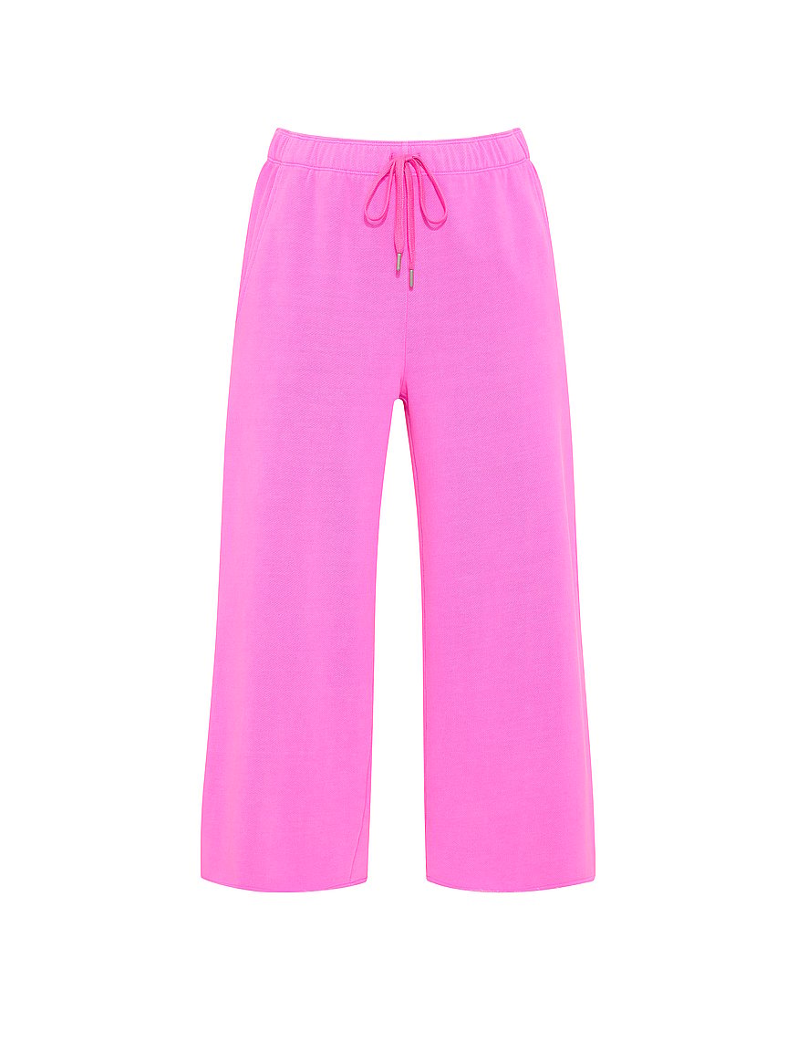 Buy Campus Fleece™ Cropped Wide-Leg Sweatpants, Pink Berry - Order