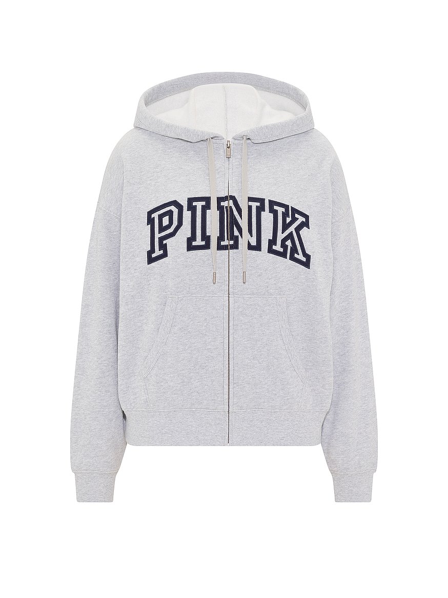 Buy Campus Fleece™ Full-Zip Hoodie, Heather Grey - Order Hoodies
