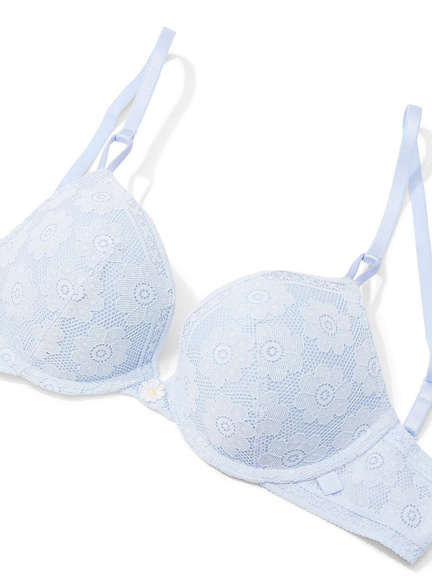Buy Sexy Tee Crochet Lace Push-Up Bra, Belle Blue - Order Bras