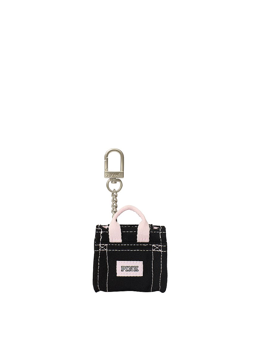Buy Mini Tote Keychain Charm, Black - Order Small Accessories
