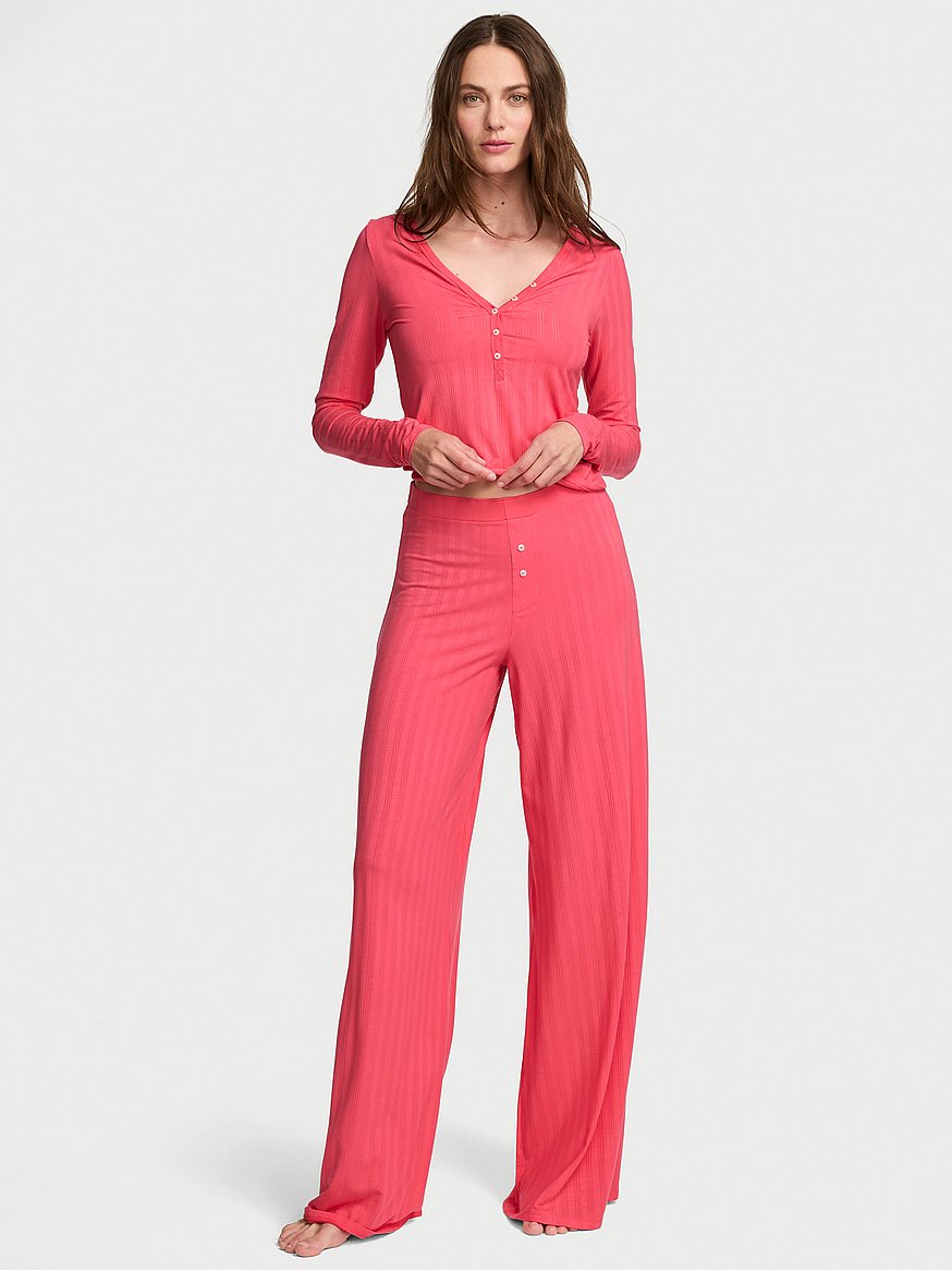 Buy SoSoft™ Modal Ultra-Fine Henley Top & Pant Set, Wild