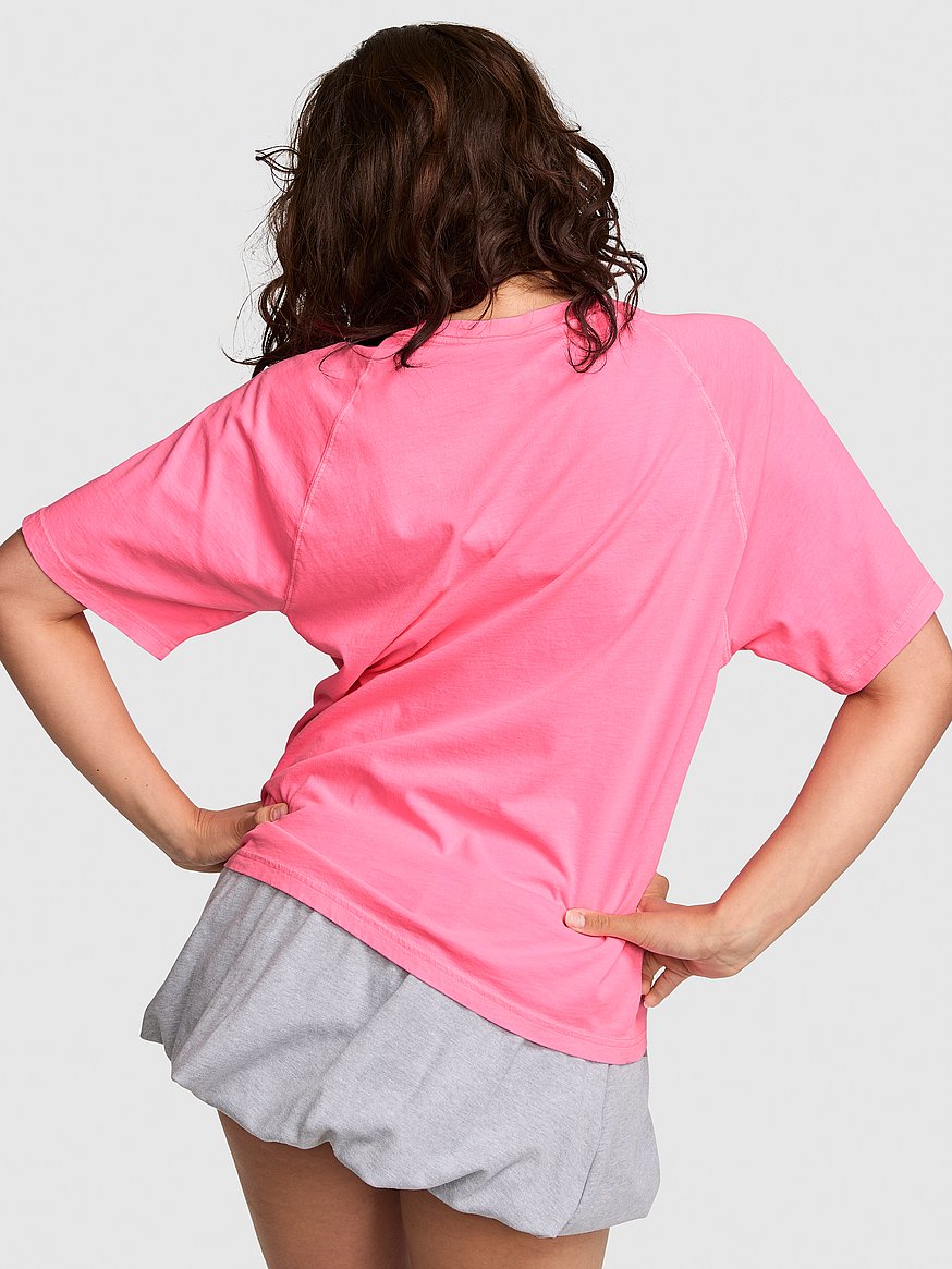 Buy Campus Cotton™ Raglan Tee, - Order Tops online - Victoria's