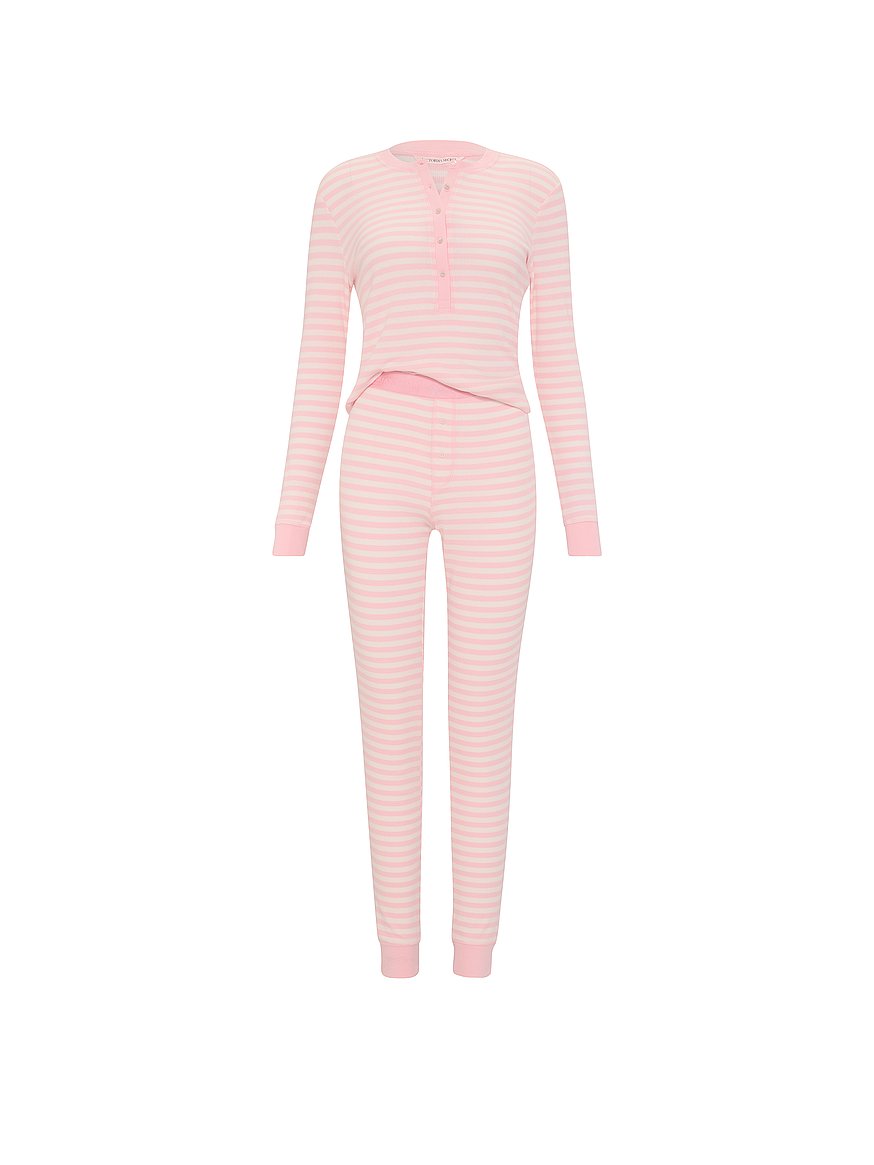 Buy Soft Thermal Henley Long Pajama Set, - Order Pajamas Sets