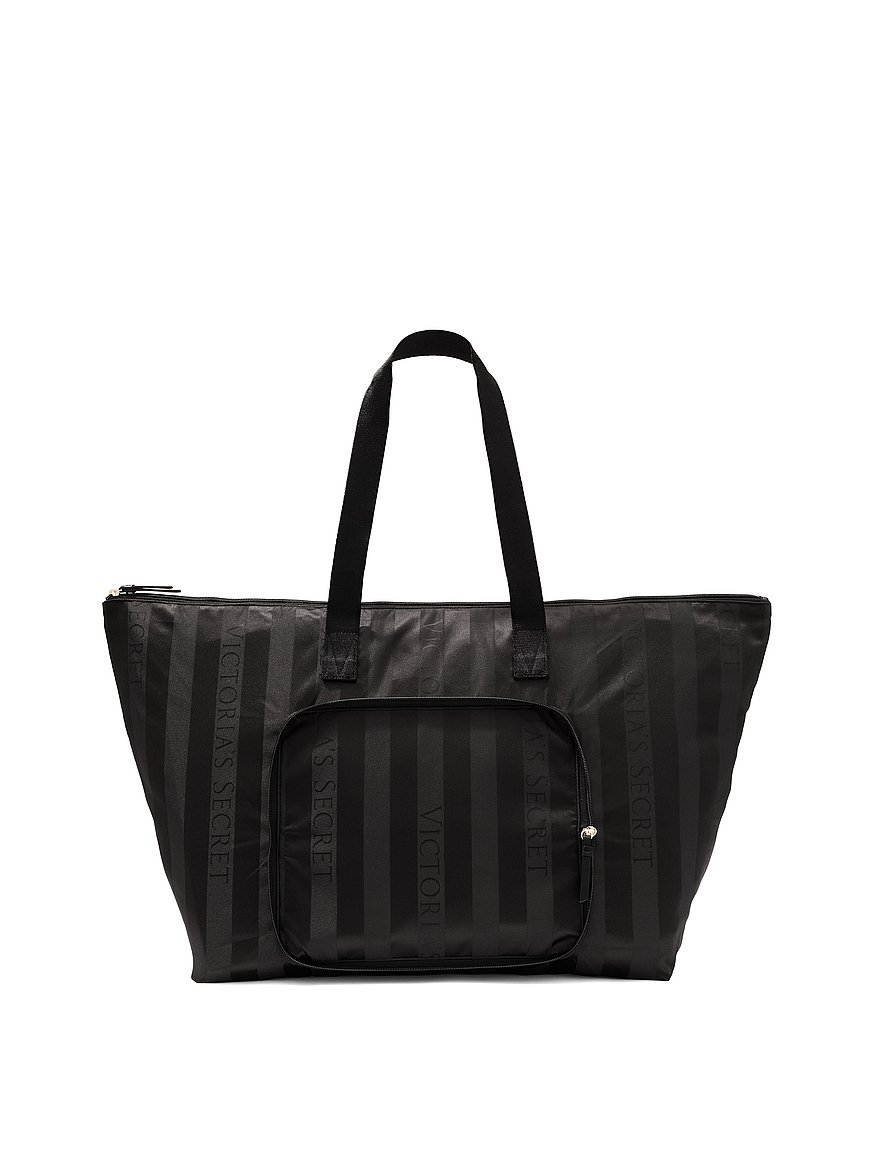 Buy Packable Weekender Bag, Black Logo Jacquard Stripe - Order