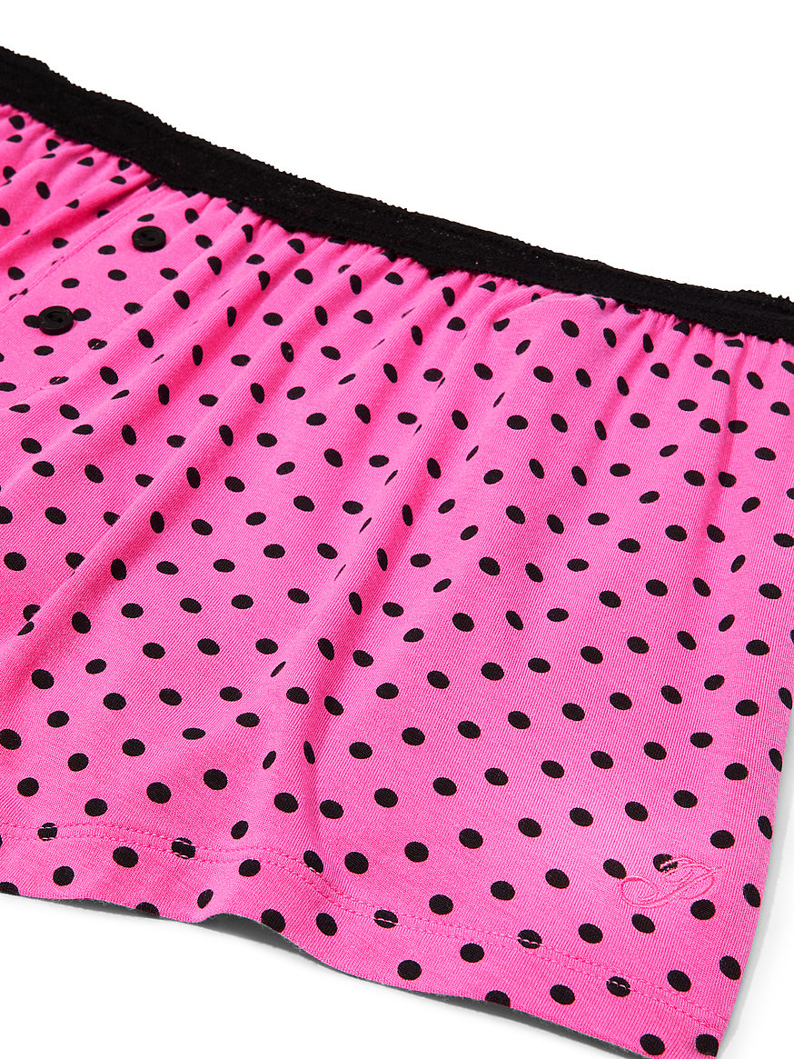 Buy 24/7 Lounge Modal Lace-Trim Micro Shorts, Sizzling Strawberry