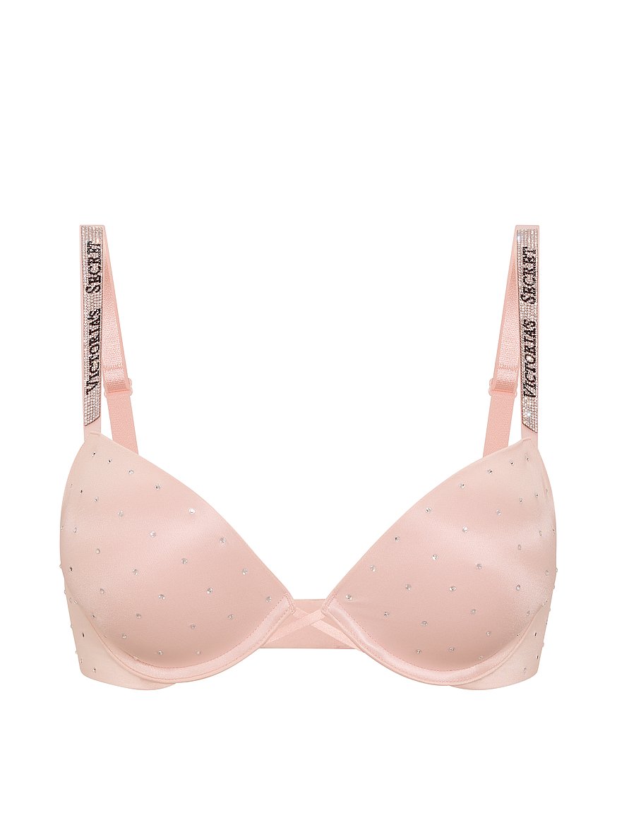 Buy Bombshell Add-2-Cups Shine Strap Dot Push-Up Bra, Purest Pink