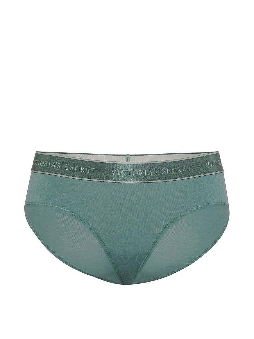 Buy Logo Cotton Hiphugger Panty, Arctic Green - Order Panties
