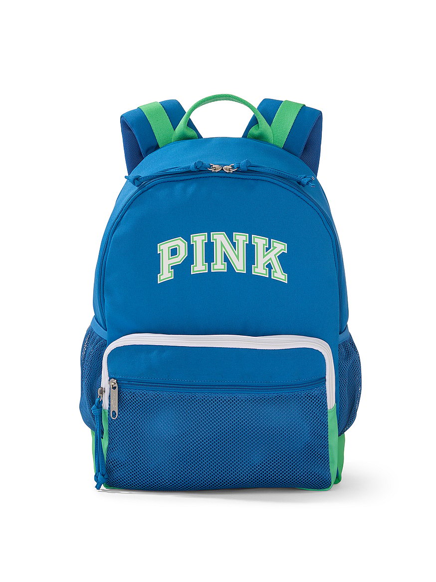 blue pink mini backpack Personalized Rainbow Patched Kids Magnetic snap and drawstring Material Loungefly Barbie Pink & Blue
