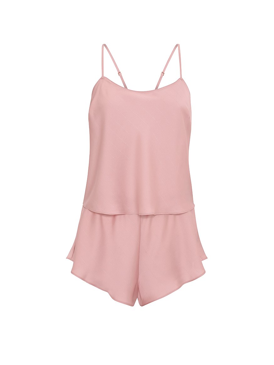 Buy Satin Open-Back Cami & Shorts Set, Chalk Rose - Order Cami