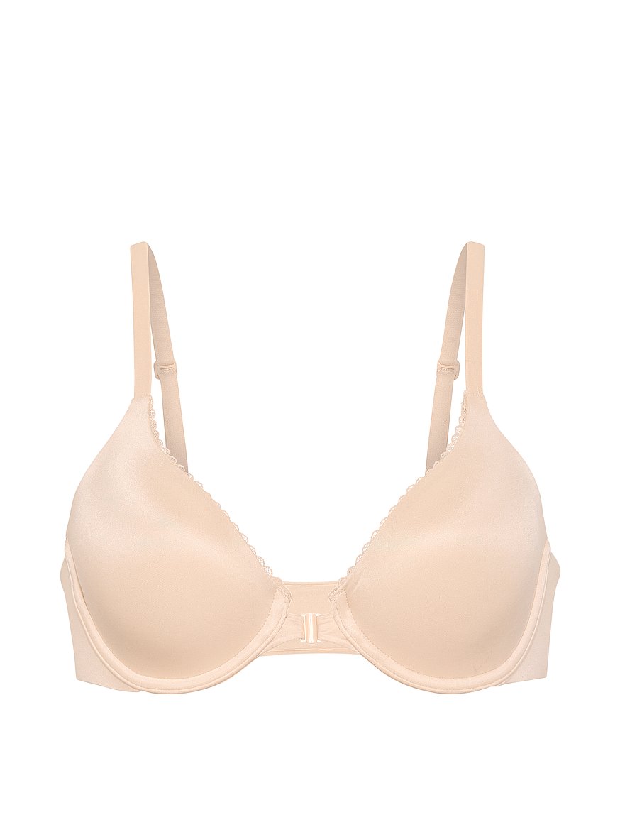 Buy Lightly Lined Front-Close Full-Coverage Bra, Marzipan - Order