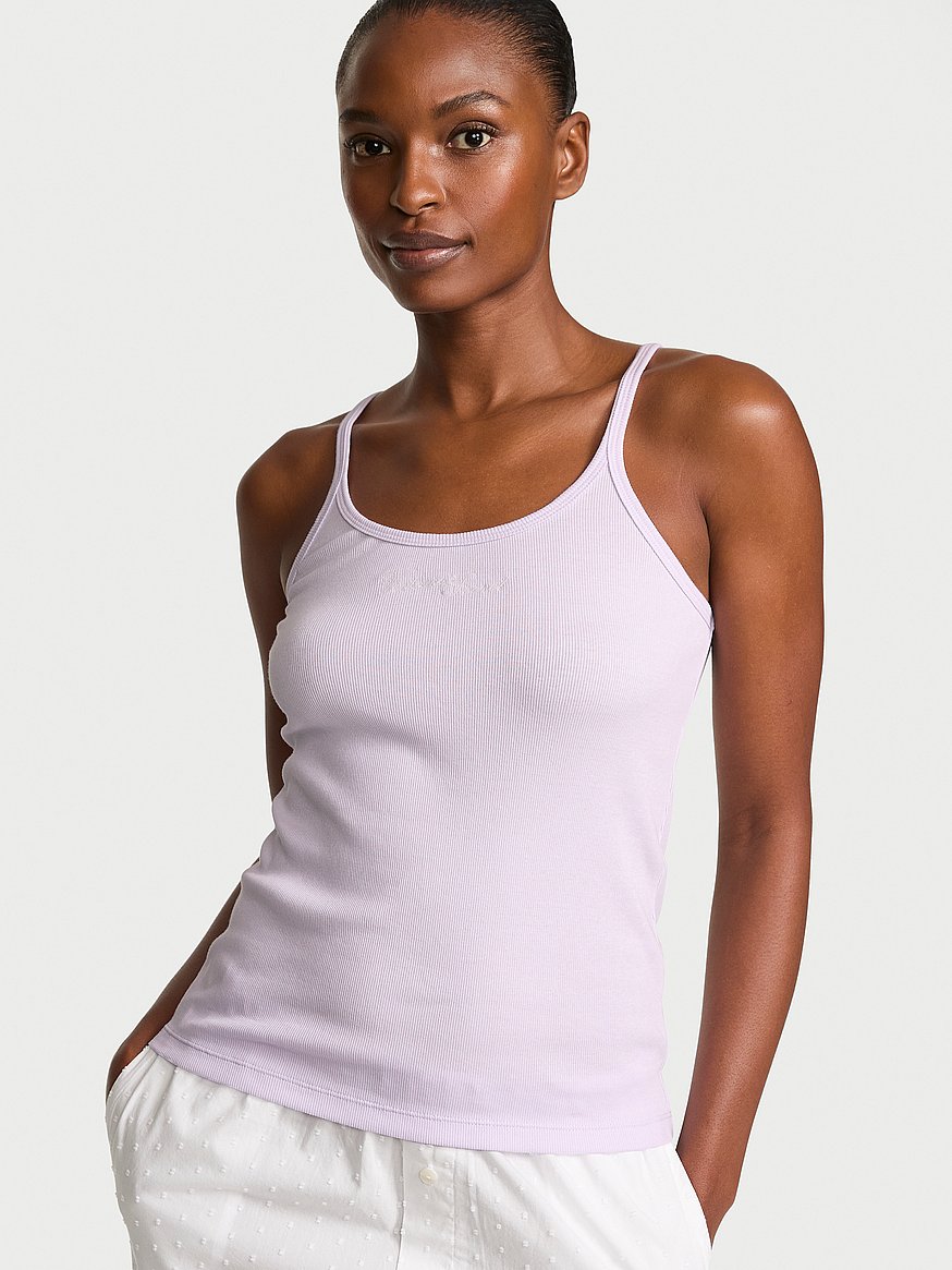 Buy Mix & Match Sleep Perfect Ribbed Tank Top, Purple Whisper