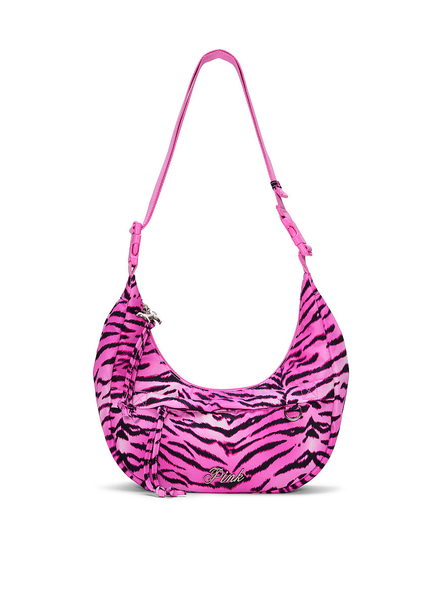 Buy Convertible Nylon Sling Bag, Pink Zebra - Order Bags online