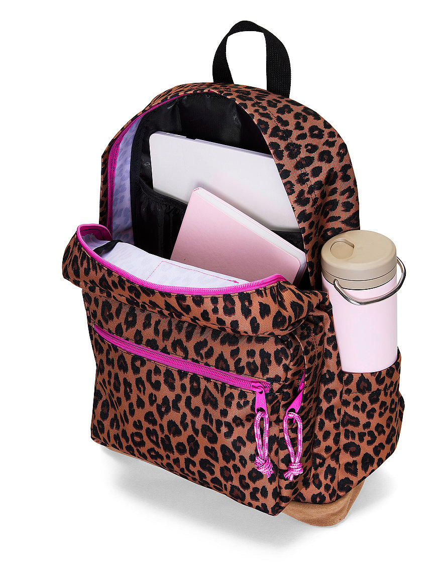 jansport backpack cheetah print Leopard Rose Half Pint FX Mini Small and light Vintage Jansport Backpack, Black With