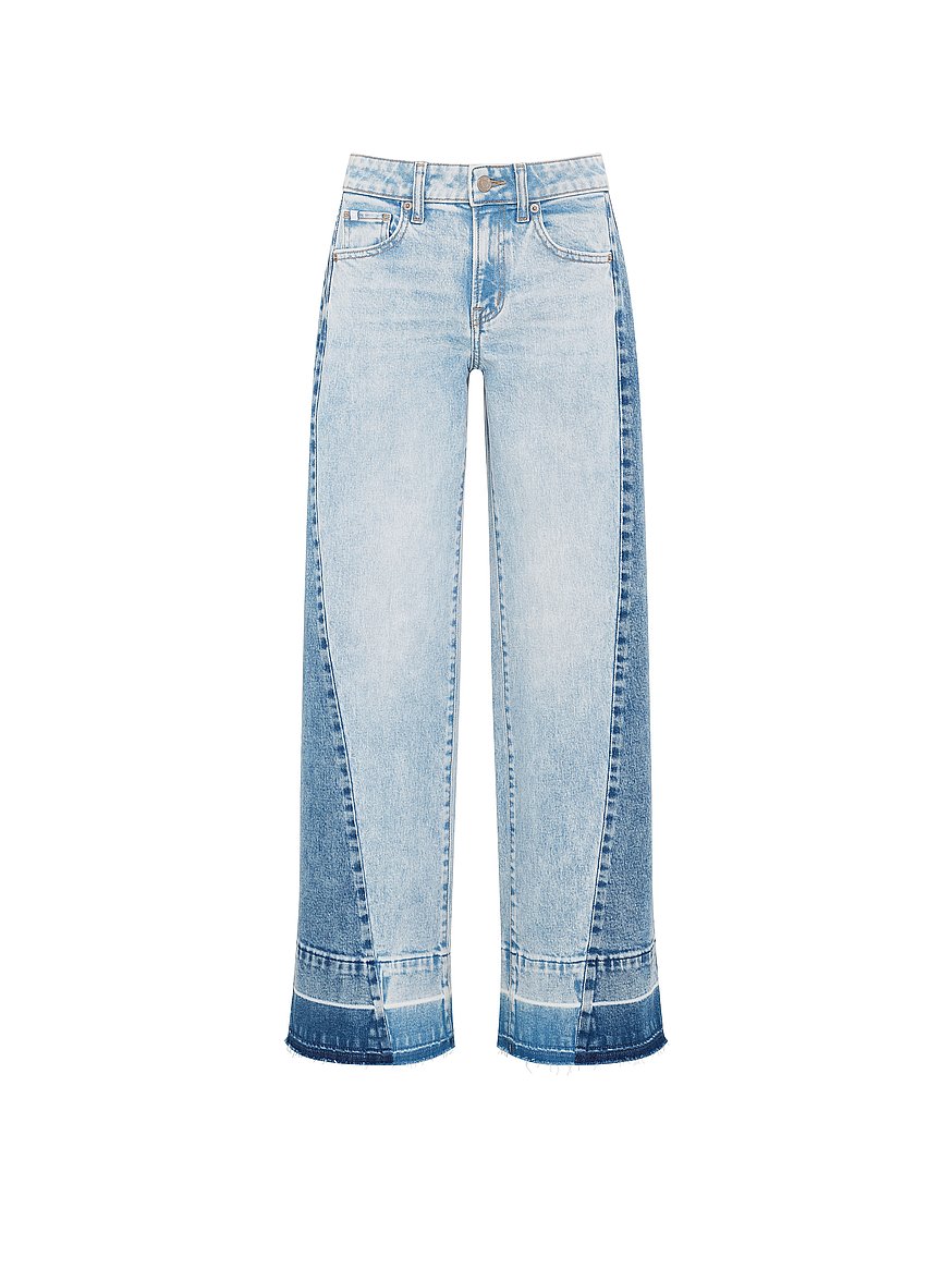 Buy Denim by PINK Mid-Rise Baggy Wide-Leg Jeans, Light Wash Panel Buy Denim by PINK Mid-Rise Baggy Wide-Leg Jeans, Light Wash Panel