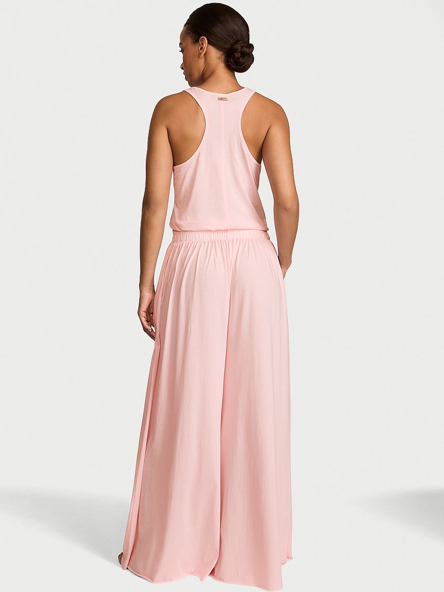 Buy Organic Pima Wide-Leg Pant, Angel Pink - Order Pajama Bottoms