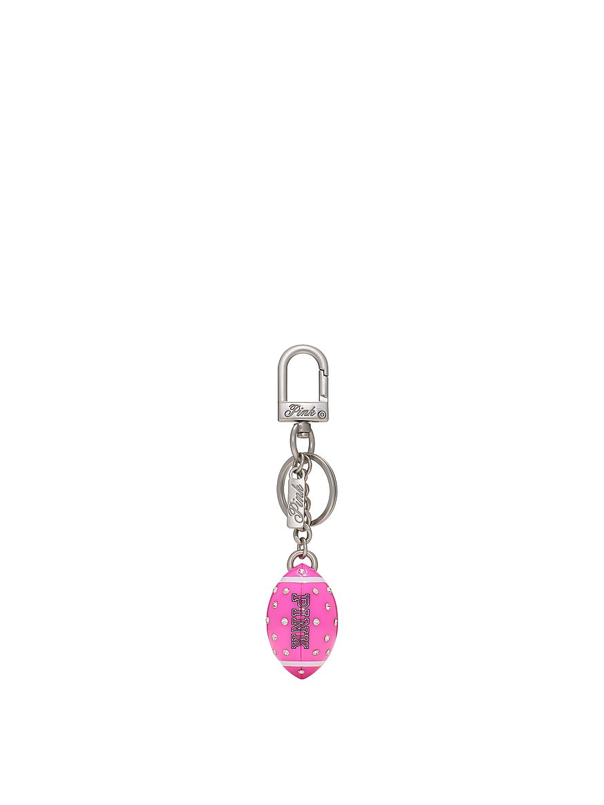 Buy Football Keychain Charm, Pink Diamanté - Order Small
