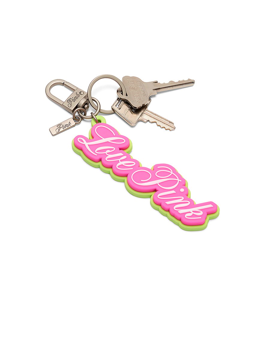 ☆ちぃ☆ピンクのさくらんぼ・イニシャルМ・イニシャルC バックチャーム Buy Logo Keychain Charm, Pink + Sour Apple - Order Small