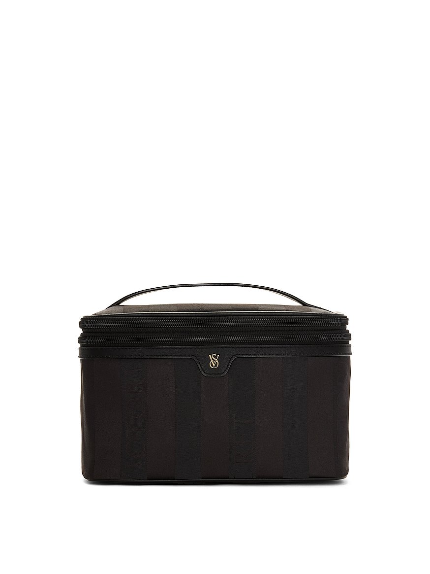 Buy Travel Vanity Makeup Case, Black Jacquard - Order Cosmetic