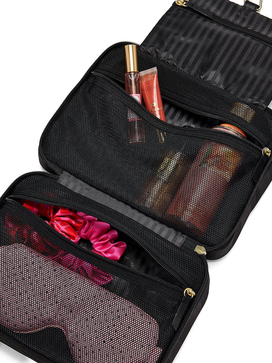 Buy Travel Hanging Toiletry Bag, Black Jacquard - Order Cosmetic