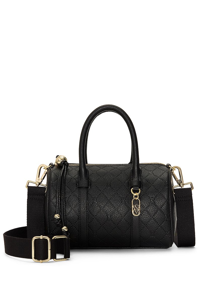 Buy Mini Duffle Crossbody Bag, Black Debossed - Order Bags online
