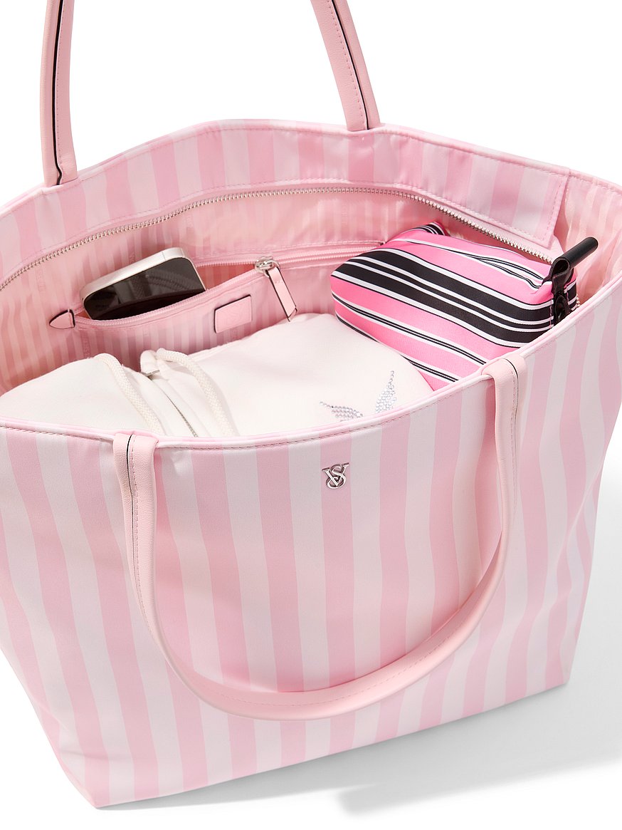 Buy Travel Zip Tote Bag, Heritage Stripe - Order Bags online - PINK
