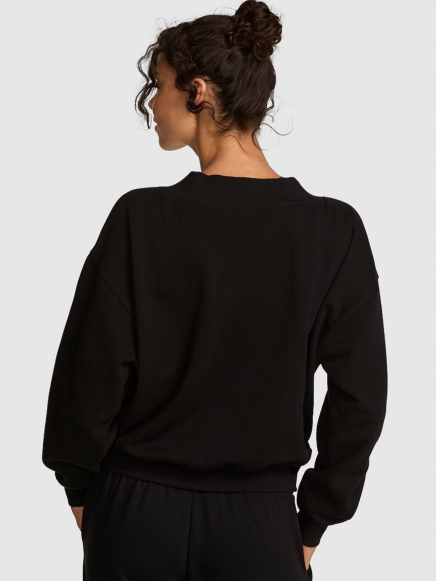 Buy Campus Fleece™ V-Neck Sweatshirt, Pure Black - Order Hoodies