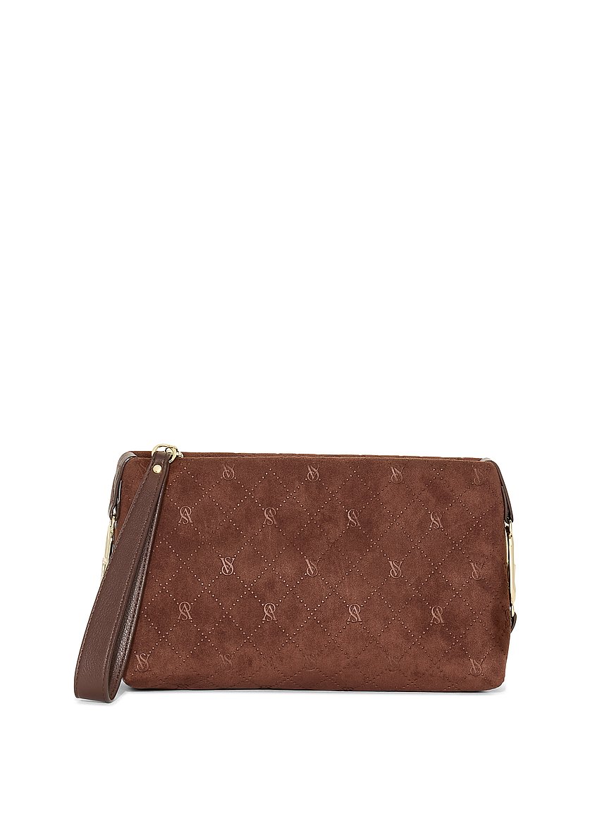 Buy Wristlet Zip Clutch, Ganache - Order Bags online - Victoria's