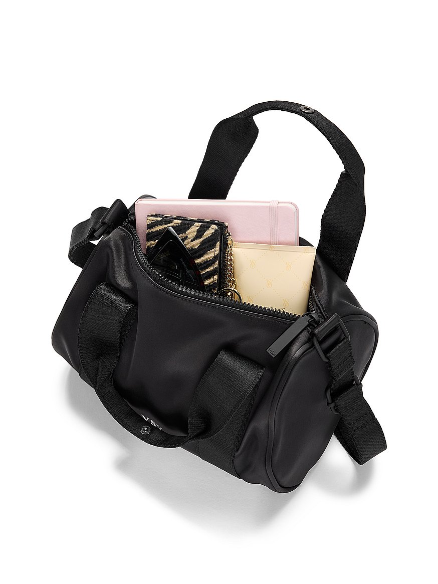 Buy VSX Satin Mini Duffle Crossbody Bag, Black - Order Bags online