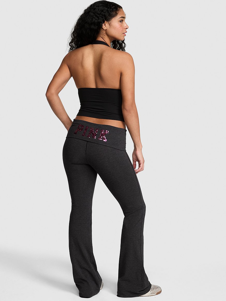 Buy All-Day Cotton™ Foldover Flare Leggings, Charcoal Heather