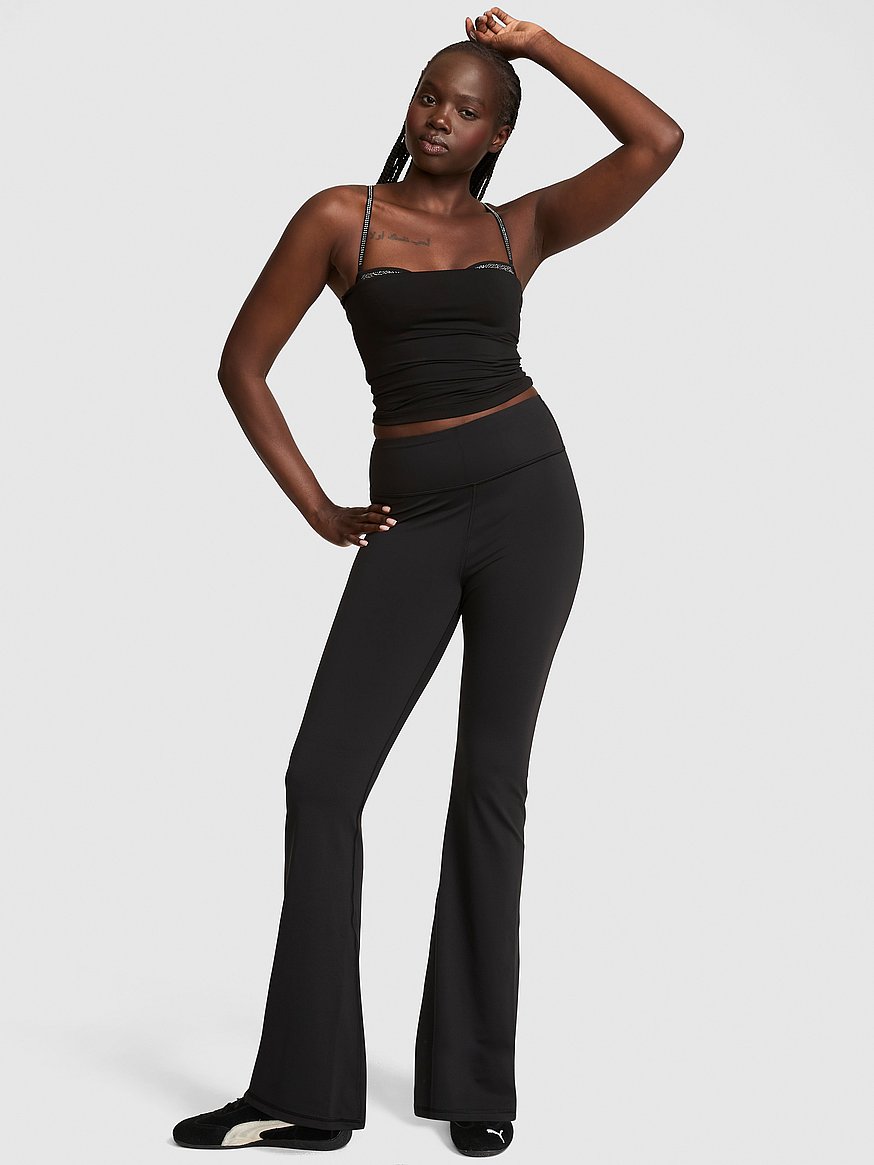 Buy PINK Relay™ Flare Leggings, Pure Black Shine - Order Bottoms
