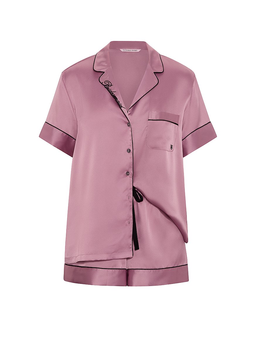 Buy Signature Satin Short Pajama Set, Marzipan Leopard - Order