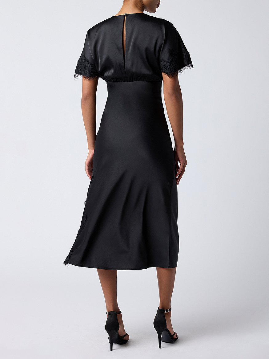 victoria secret homecoming dresses Buy Tallulah Lace Trim Midi Dress, Black - Order online victoria secret lingerie