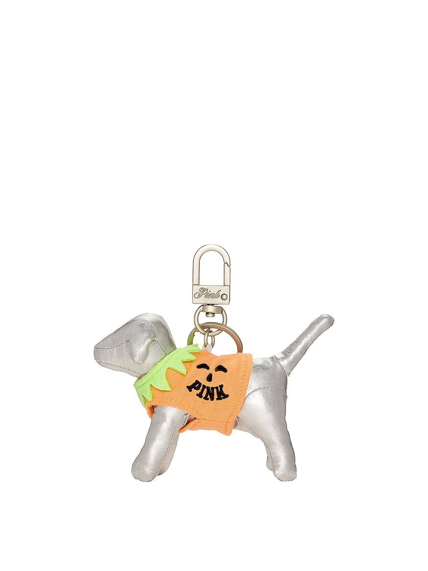 Buy PINK Micro Dog™ Keychain Charm, Metallic Silver Pumpkin