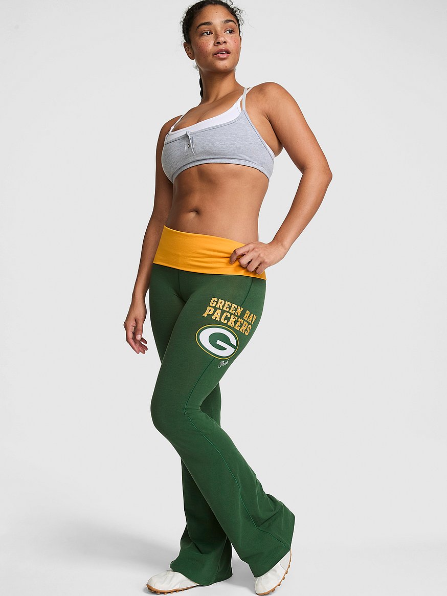 Buy All-Day Cotton™ Bling Foldover Flare Leggings, Packers- Deep