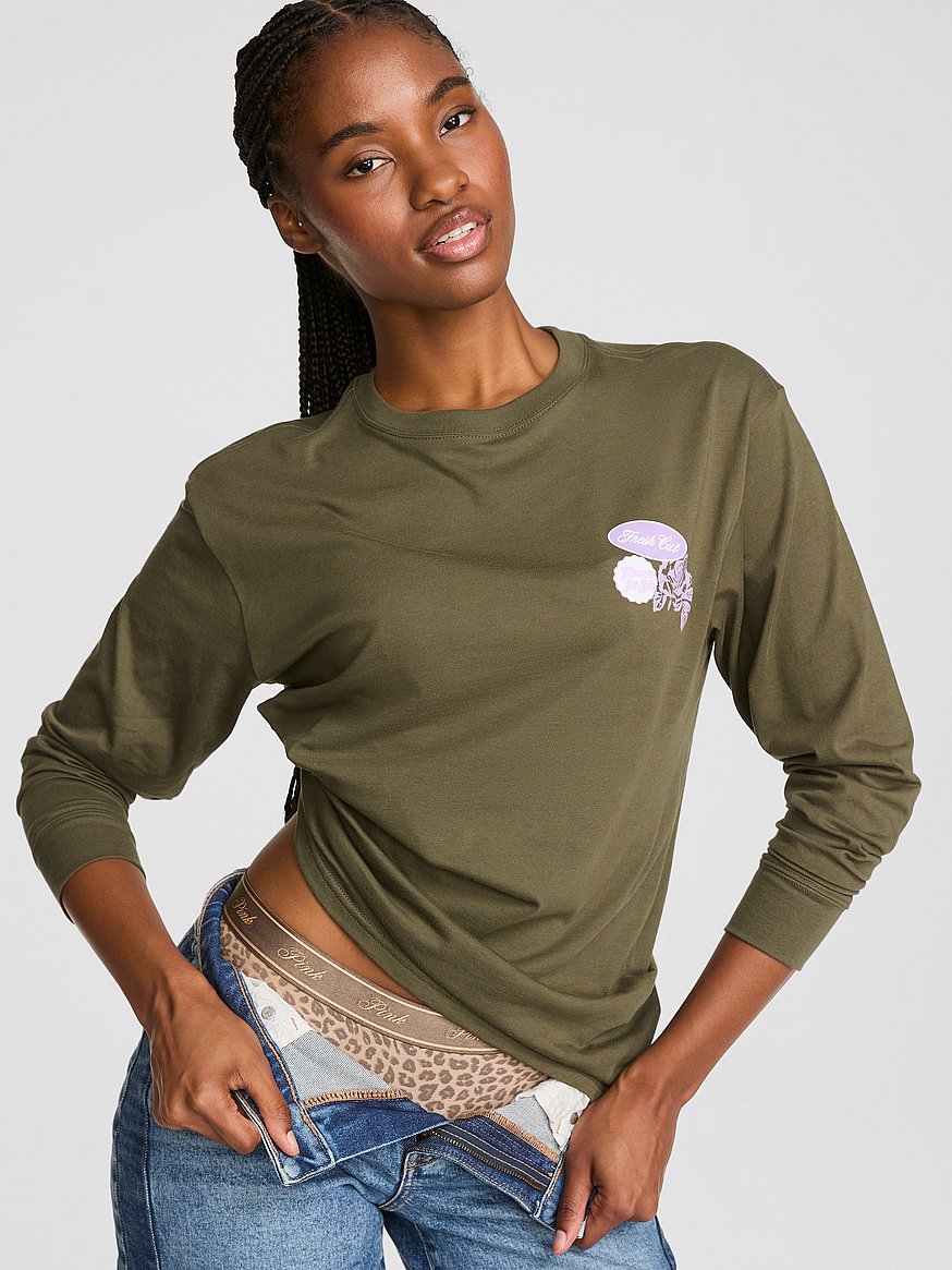 Buy Campus Cotton™ Long-Sleeve Tee, Artichoke Fresh Florals