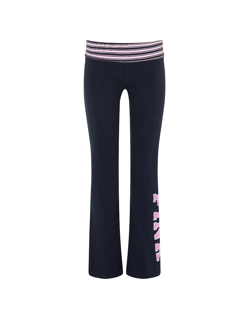 Buy All-Day Cotton™ Foldover Flare Leggings, Noir Navy Stripes