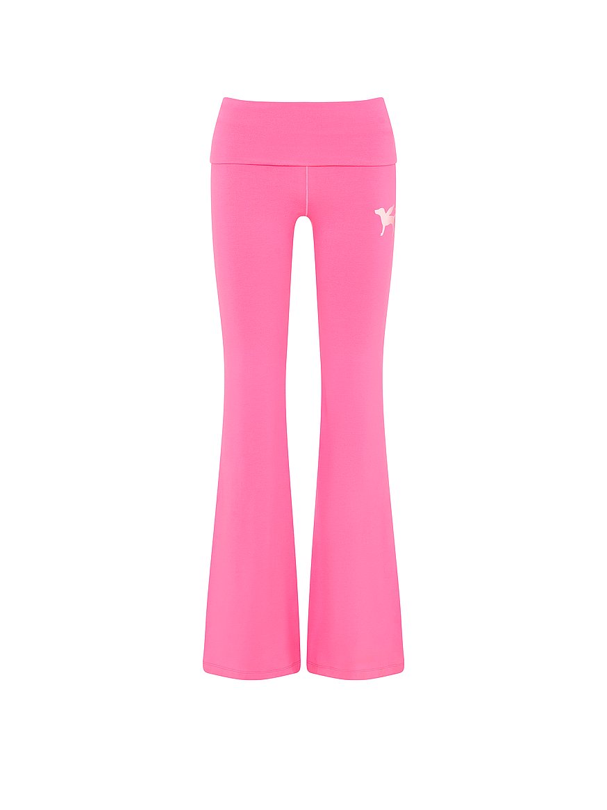 Buy All-Day Cotton™ Foldover Super Flare Leggings, Pink Halftime