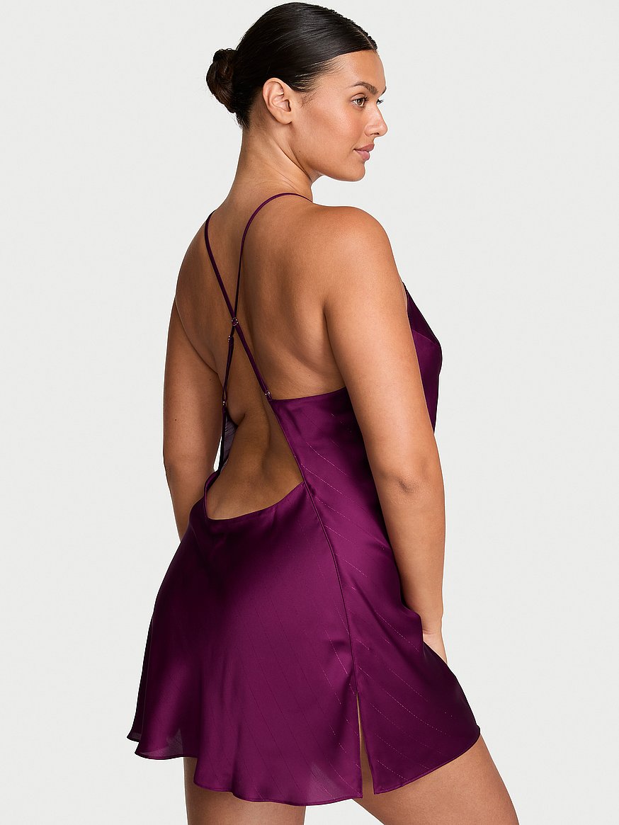 Buy Satin Open-Back Slip Dress, - Order Slips online