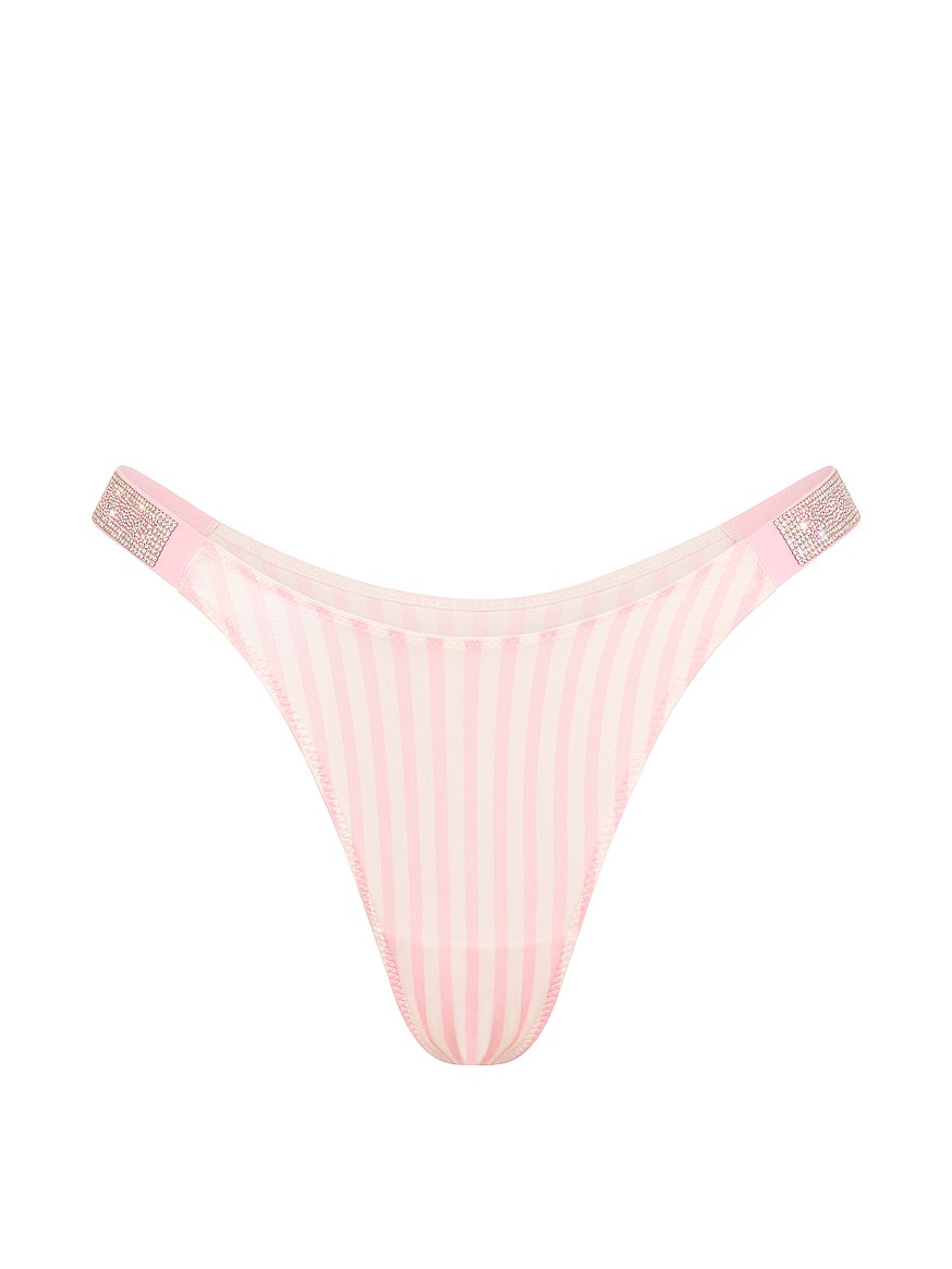 Buy Shine Strap Brazilian Panty, Pink Heritage Stripes - Order