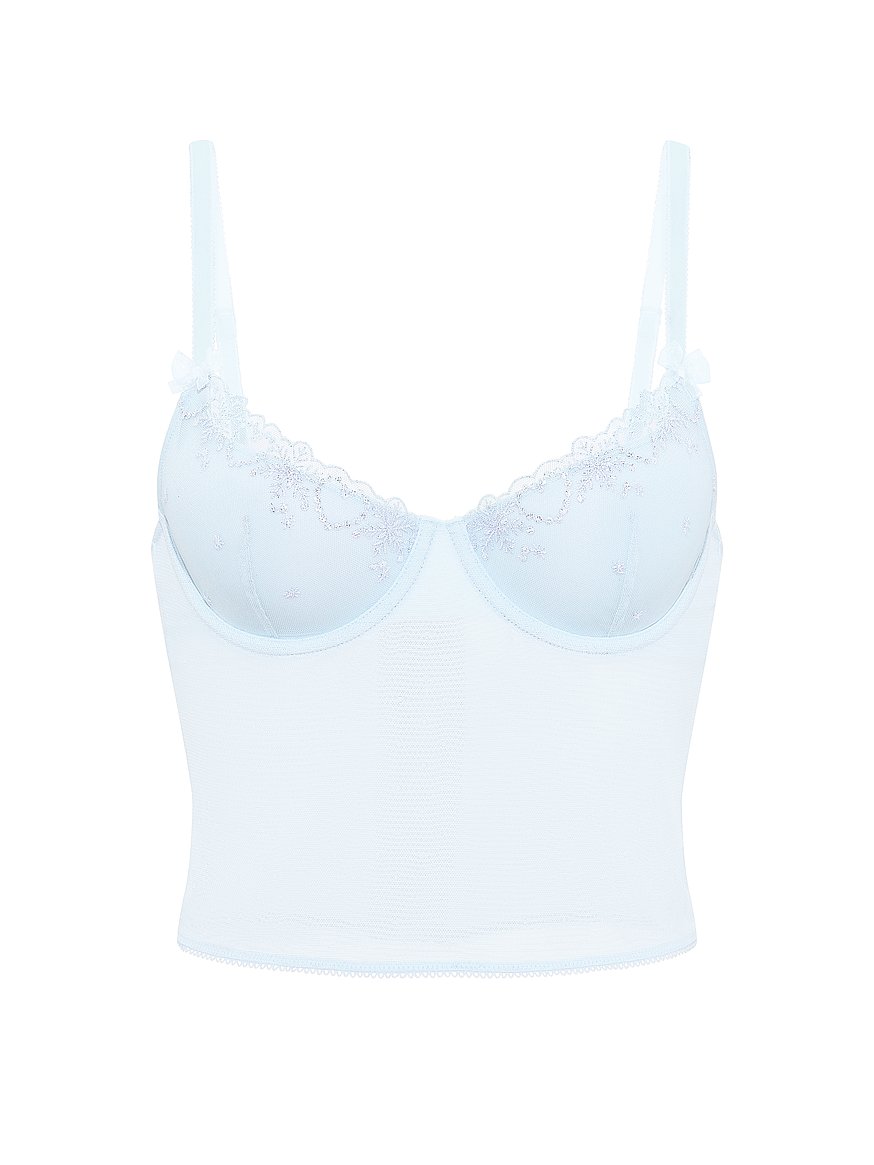 Buy PINK Wink™ Lightly Lined Scoop Corset Top, Sheer Blue - Order