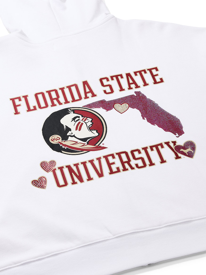 Buy Campus Fleece™ Bling Full-Zip Hoodie, Florida State-White