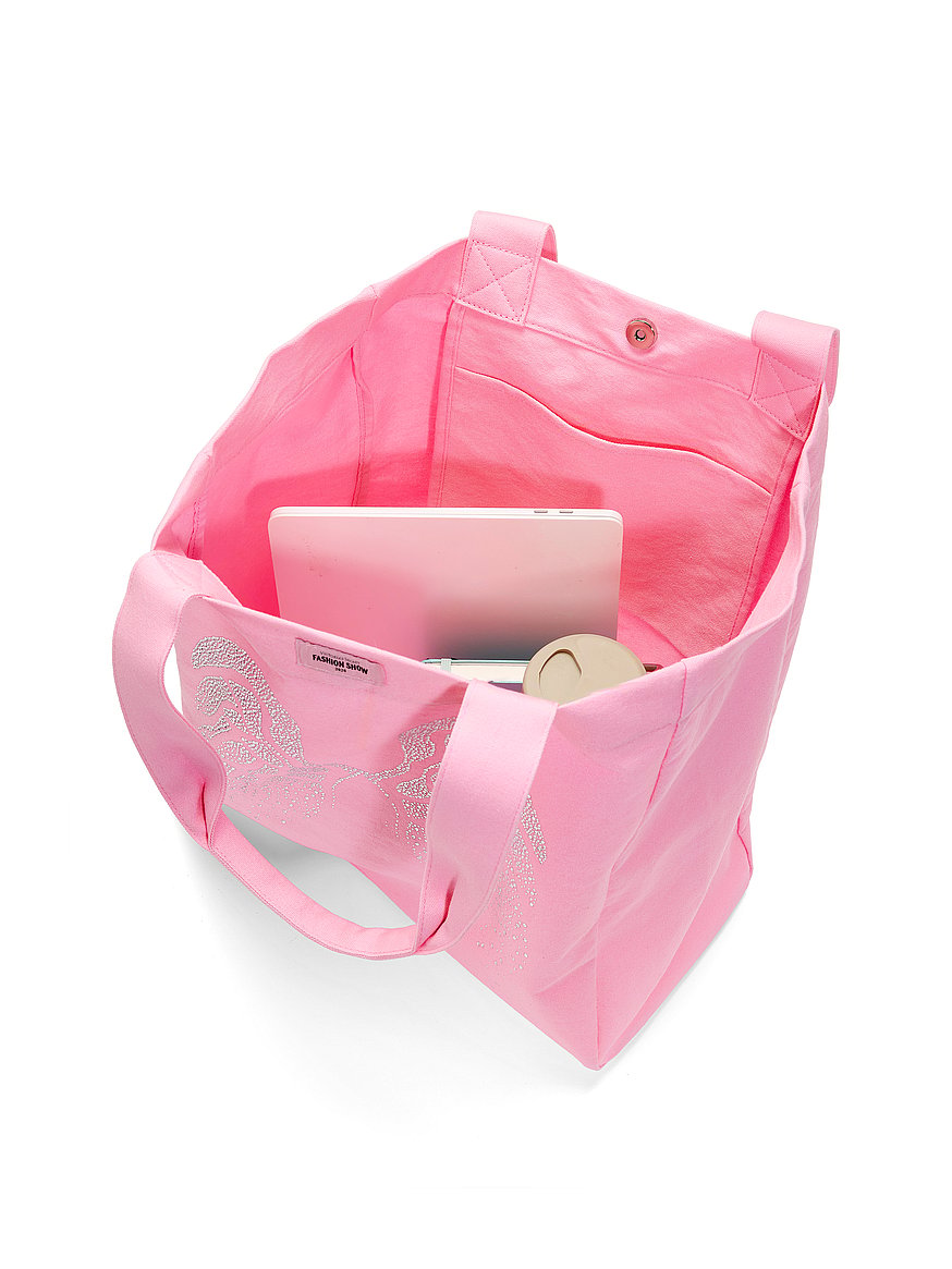 Buy VSFS '26 Diamanté Canvas Tote Bag, Victoria Pink Angel Wings