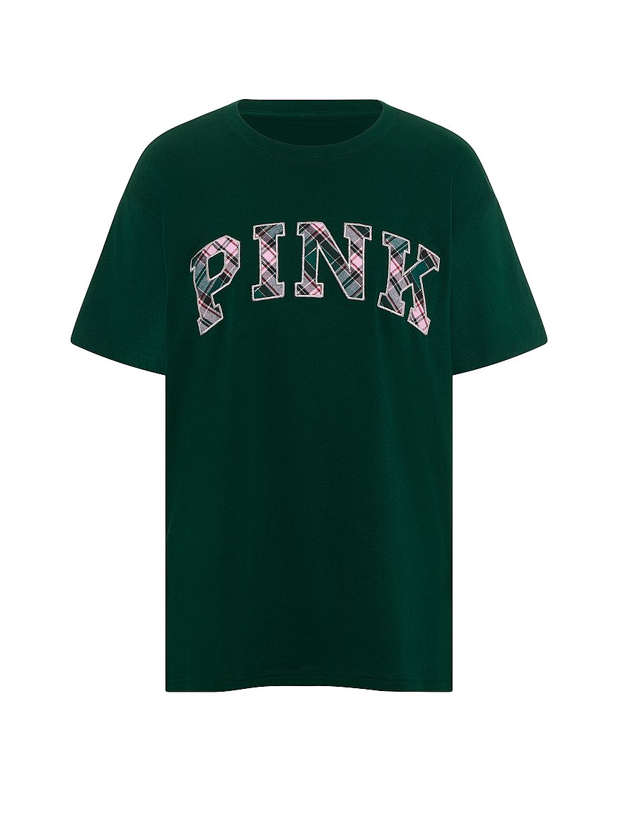 Buy Campus Cotton™ Tee, Dark Garden Plaid - Order Tops online