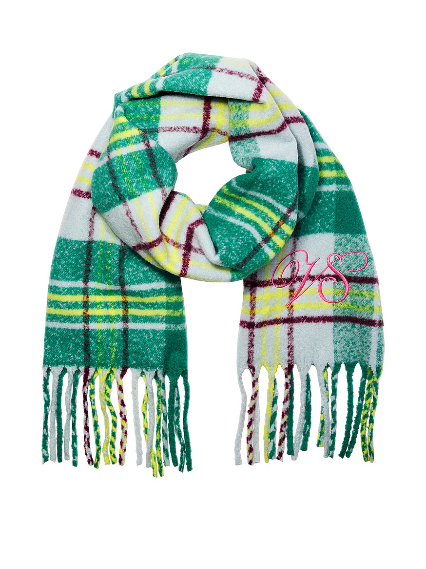 Buy Cozy Blanket Scarf, Blue Plaid - Order Cold Weather online