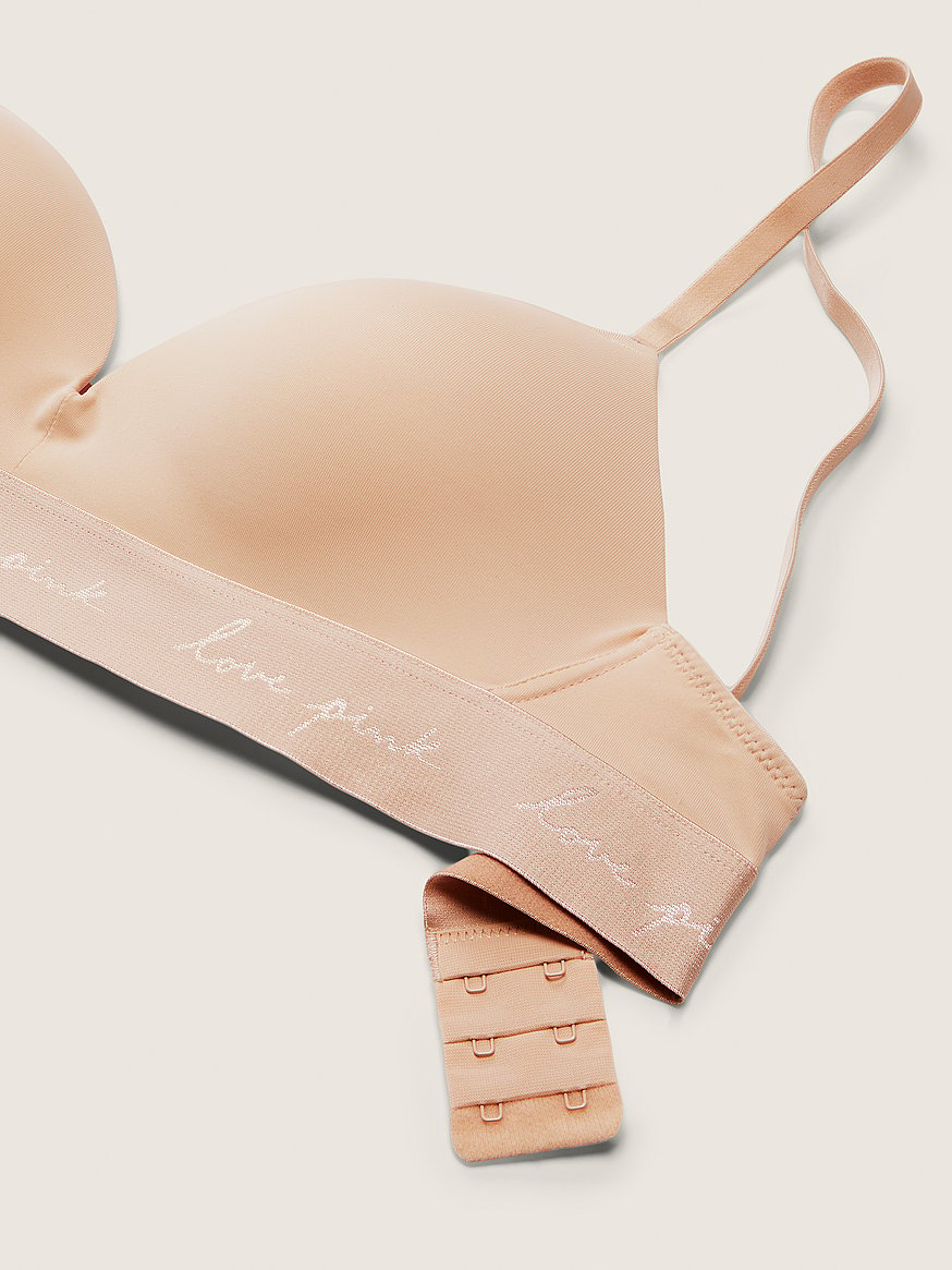 Pink skin Non-Wired Push Up bra InvisiFree