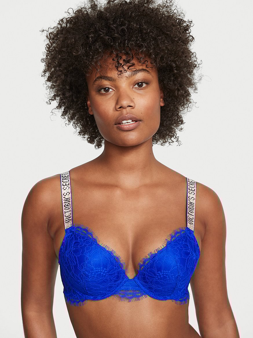 Shine Strap Lace Push-Up Bra