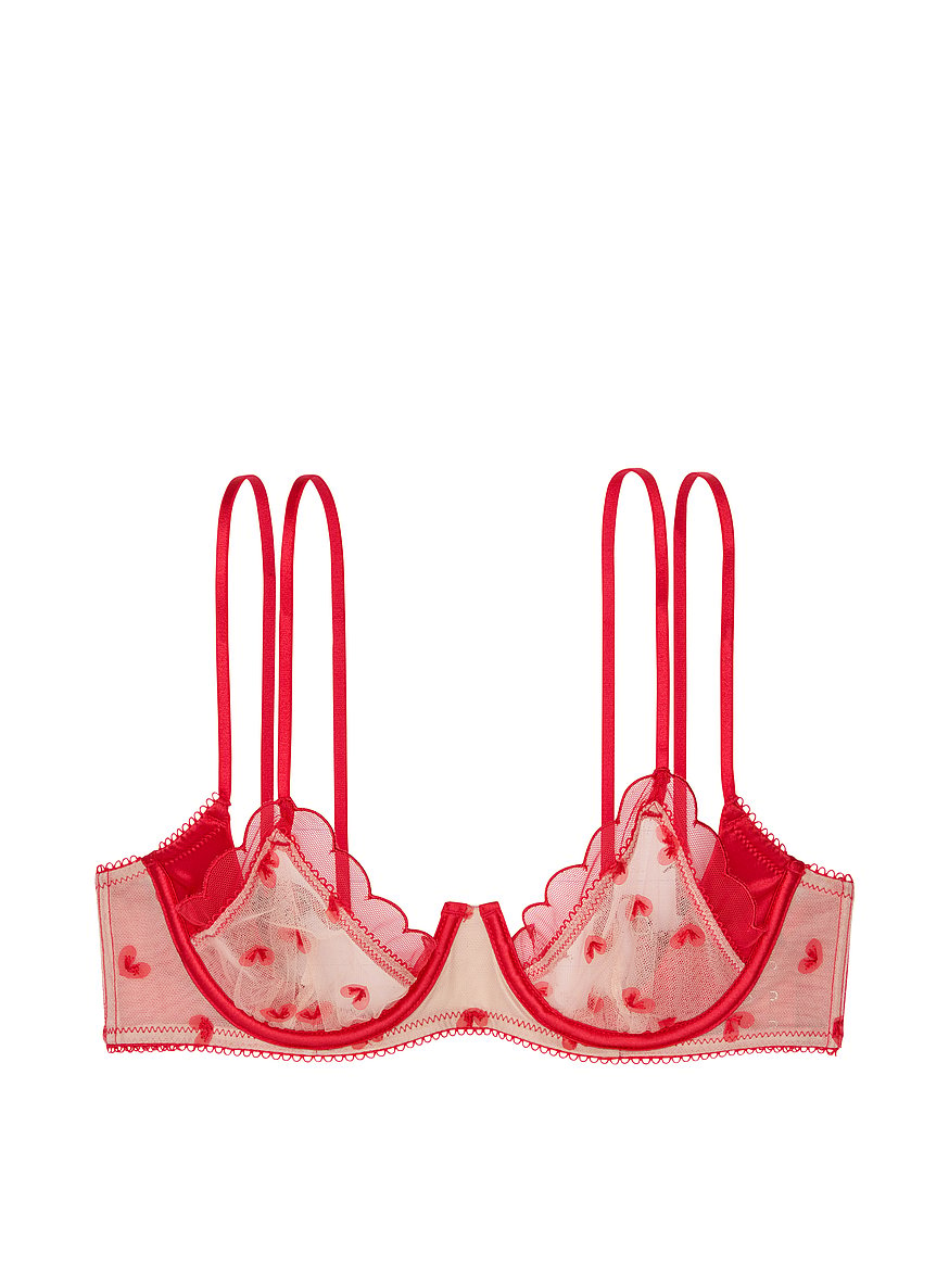 Buy Victoria's Secret Forever Pink Hearts Unlined Balcony Bra from
