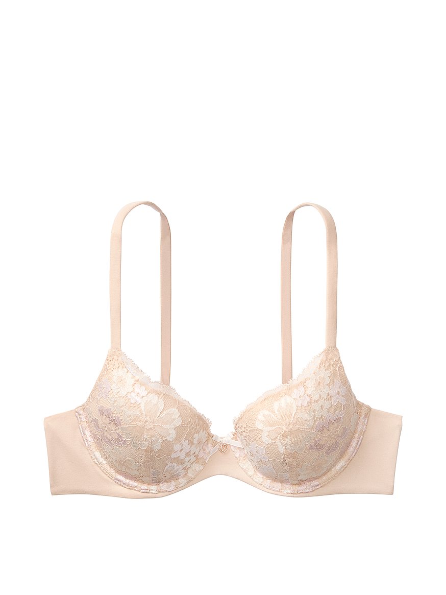 Lightly Lined Lace-Cup Demi Bra