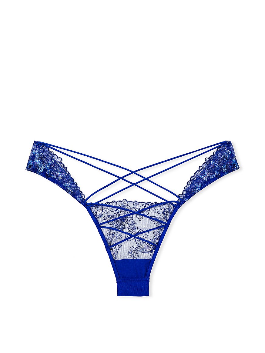 Buy Icon by Victoria's Secret Lace Open Back Strappy Brazilian Panty -  Order Panties online 1122660700 - Victoria's Secret US